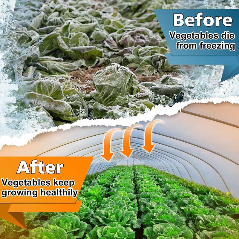 Alphatool Greenhouse Cover Plastic Sheeting - 10 x 50 ft Plant Covers Freeze Protection, Frost Cloths for Outdoor Plants, Clear Floating Row Cover for Outdoors Garden Plants Vegetables Crops - Image 3